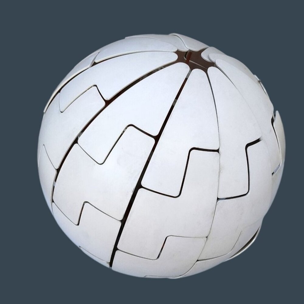 Ikea White Globe Pendant Lamp  Geometric Puzzle Design PS 2014 Like Death Star - Picture 4 of 11